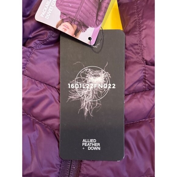 Paradox Womens Down Jacket Packable S/P Lightweight Water & Wind Resistant Plum - Picture 4 of 12